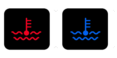 Temperature warning lights