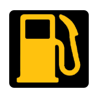 low fuel warning lights