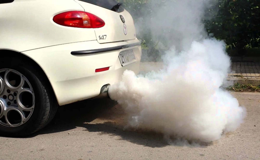 white smoke out of exhaust